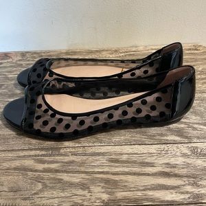 French Sole New York in Polka Dot Mesh